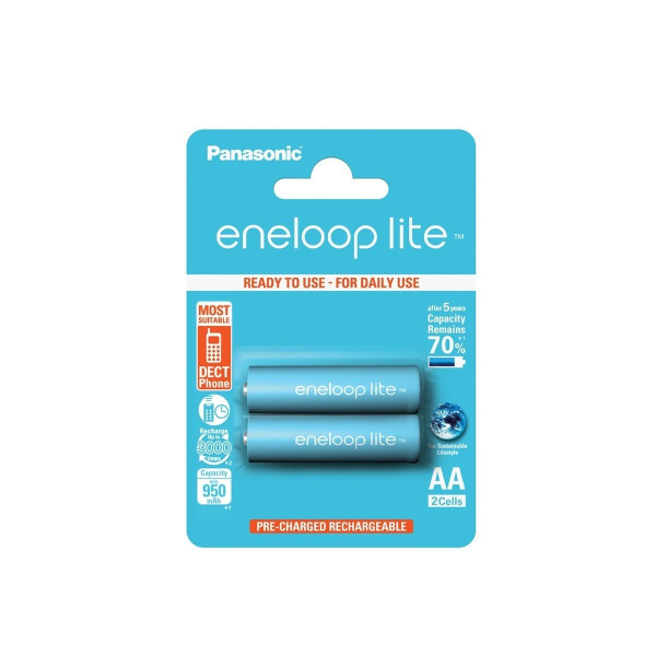 Аккумулятор Panasonic Eneloop Lite AA 950 2BP mAh NI-MH